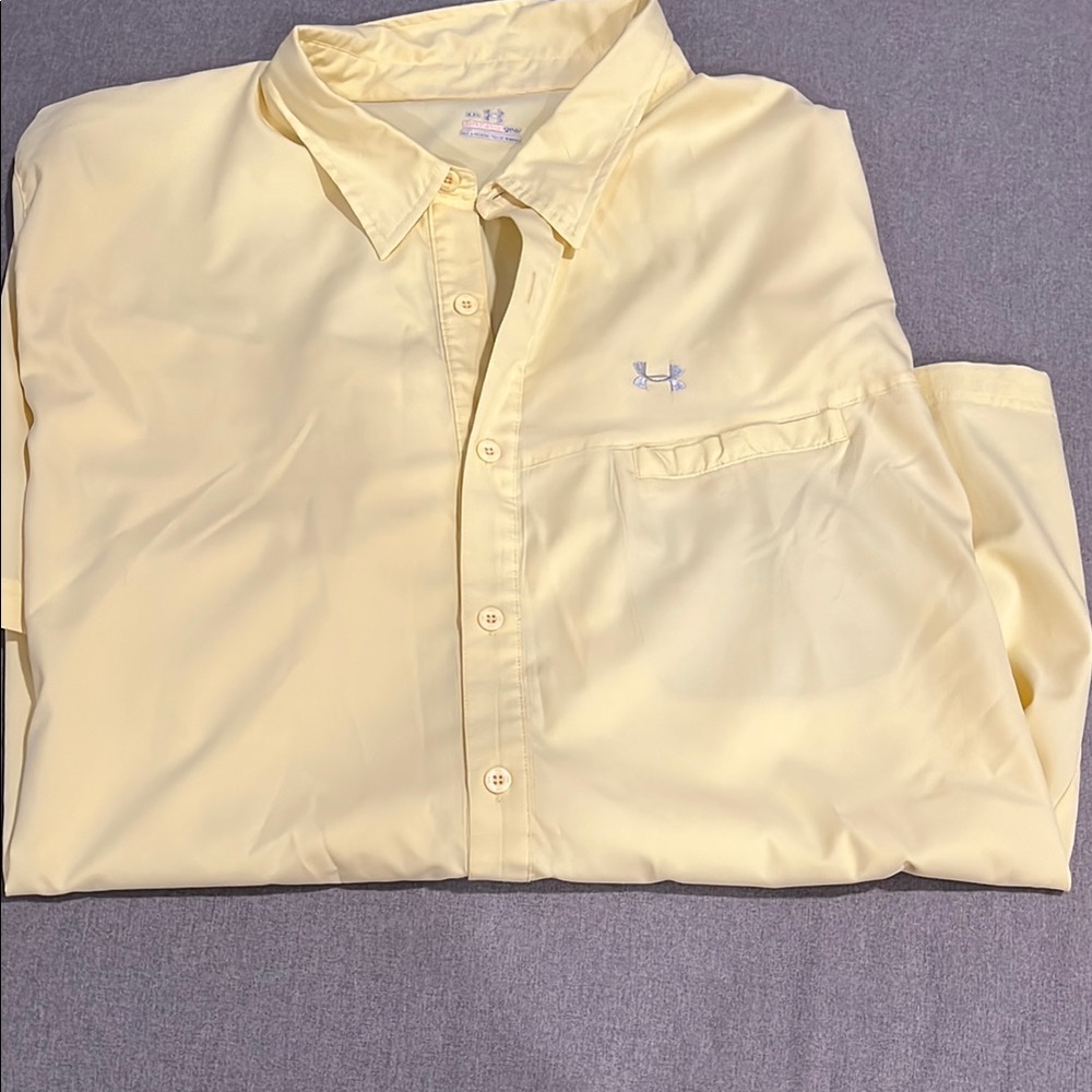 Under Armour Yellow Casual Button Down Shirt